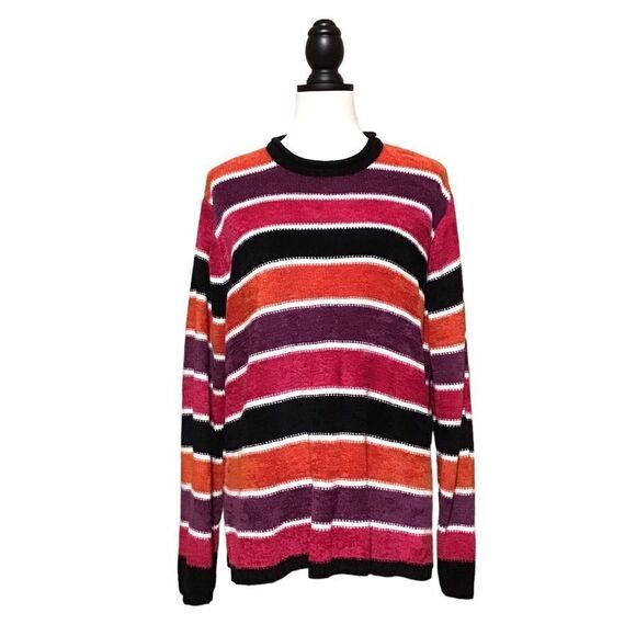 Sag Harbor Multicolored Striped Sweater XL - Picture 1 of 6